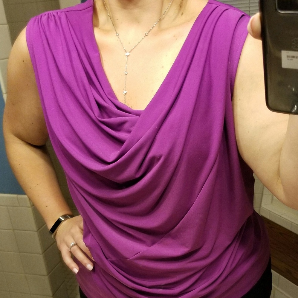 Lane Bryant Draped Sleeveless Shirt